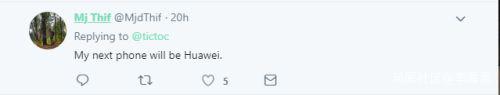 “我的下一个手机将是华为。”