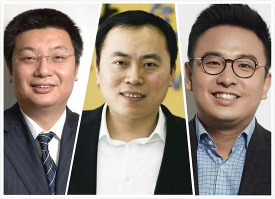 江南春（左）张涛（中）张旭豪（右）
